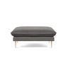 Vienna Pouf aus Samt in Hellgrau (Bluvel 13), 93x73x43 cm von Cosmopolitan Design – Bild 3