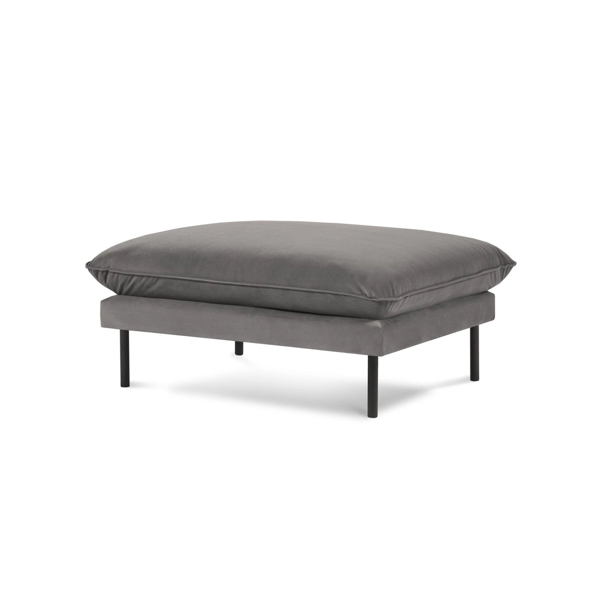 Vienna Pouf aus Samt in Hellgrau (Bluvel 13), 93x73x43 cm von Cosmopolitan Design – Bild 1