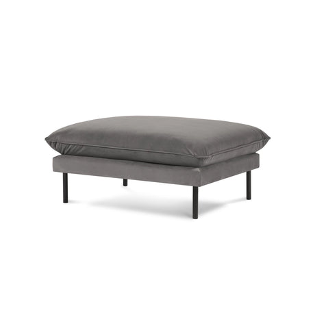 Vienna Pouf aus Samt in Hellgrau (Bluvel 13), 93x73x43 cm von Cosmopolitan Design – Bild 1