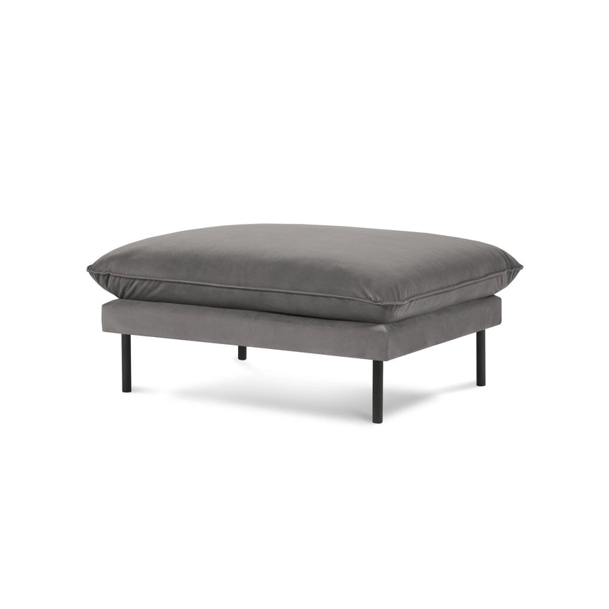 Vienna Pouf aus Samt in Hellgrau (Bluvel 13), 93x73x43 cm von Cosmopolitan Design – Bild 1