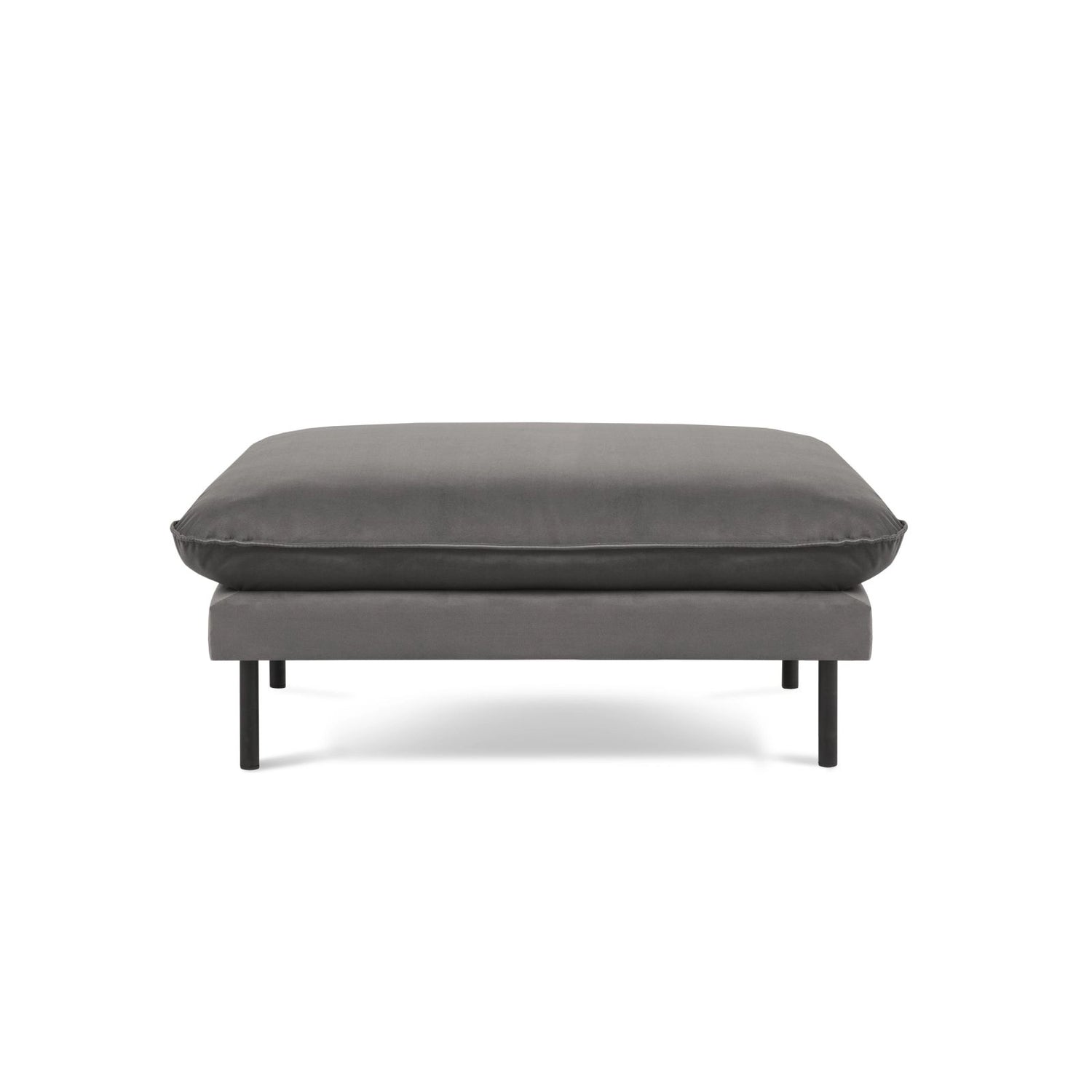 Vienna Pouf aus Samt in Hellgrau (Bluvel 13), 93x73x43 cm von Cosmopolitan Design – Bild 3
