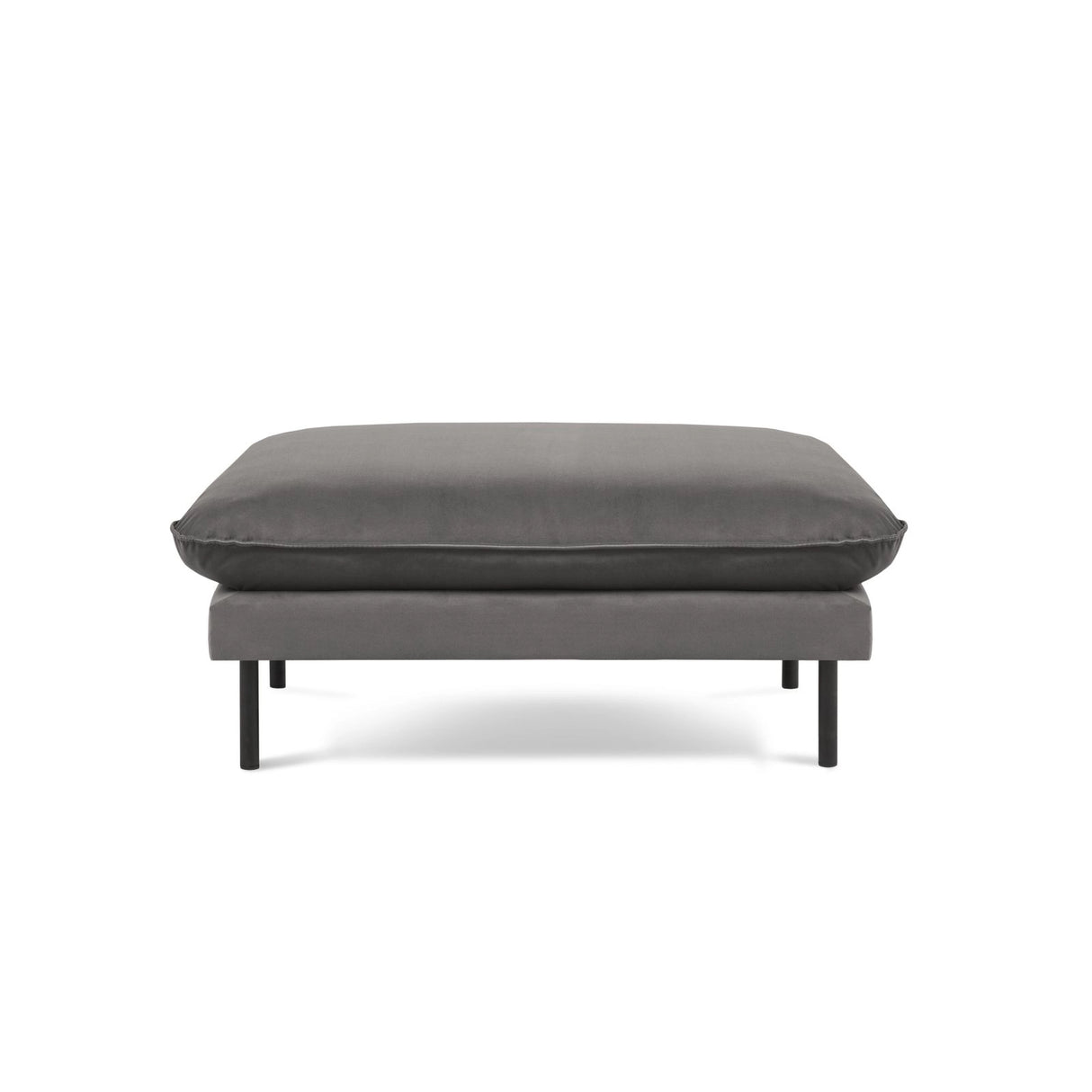 Vienna Pouf aus Samt in Hellgrau (Bluvel 13), 93x73x43 cm von Cosmopolitan Design – Bild 3