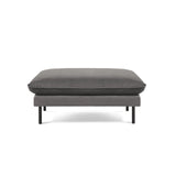 Vienna Pouf aus Samt in Hellgrau (Bluvel 13), 93x73x43 cm von Cosmopolitan Design – Bild 3