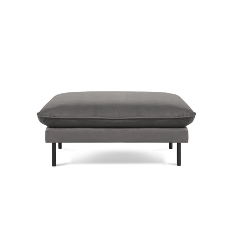 Vienna Pouf aus Samt in Hellgrau (Bluvel 13), 93x73x43 cm von Cosmopolitan Design – Bild 3