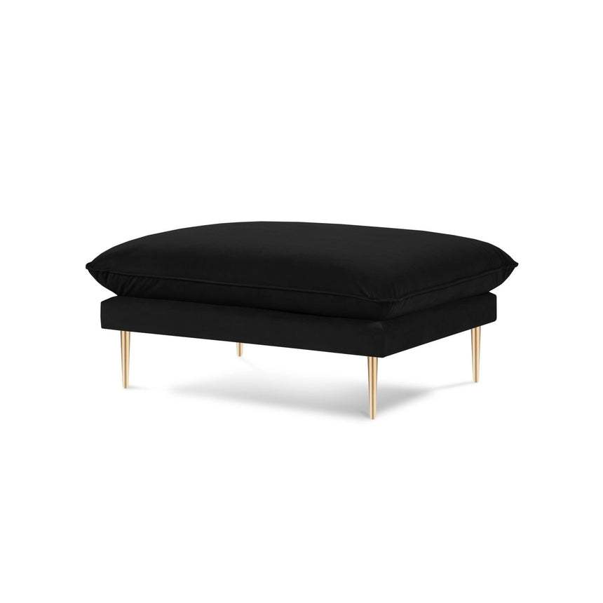 Vienna Pouf aus Samt in Schwarz (Bluvel 19), 93x73x43 cm von Cosmopolitan Design – Bild 1