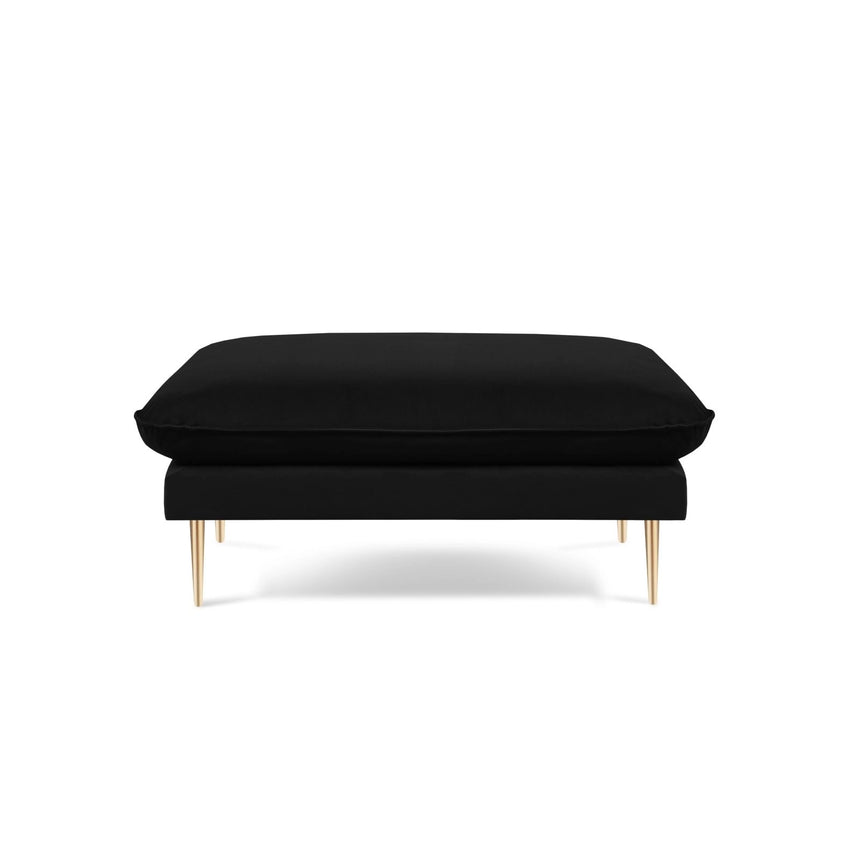 Vienna Pouf aus Samt in Schwarz (Bluvel 19), 93x73x43 cm von Cosmopolitan Design – Bild 3