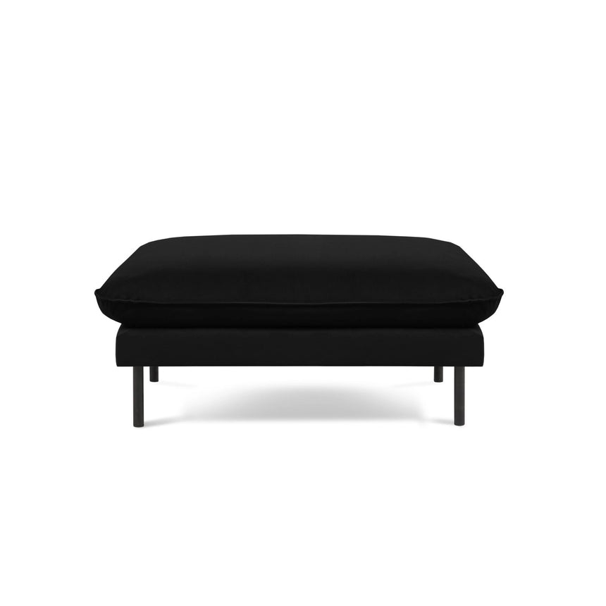 Vienna Pouf aus Samt in Schwarz (Bluvel 19), 93x73x43 cm von Cosmopolitan Design – Bild 3