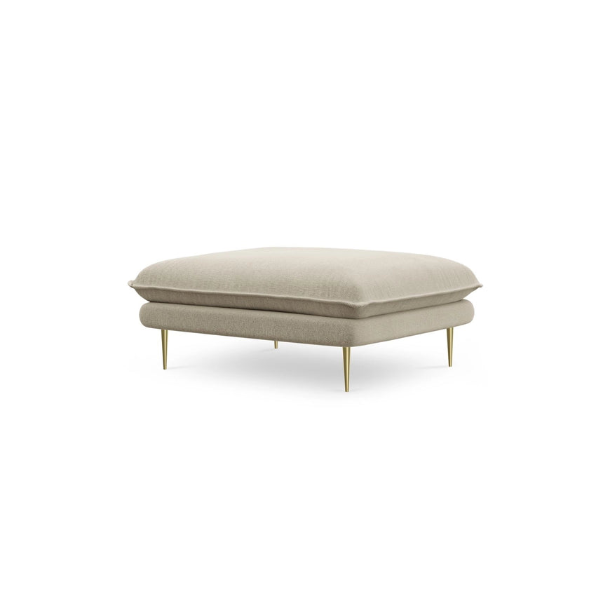 Vienna Pouf aus Strukturierter Stoff in Beige (Positano 8), 93x73x43 cm von Cosmopolitan Design – Bild 1