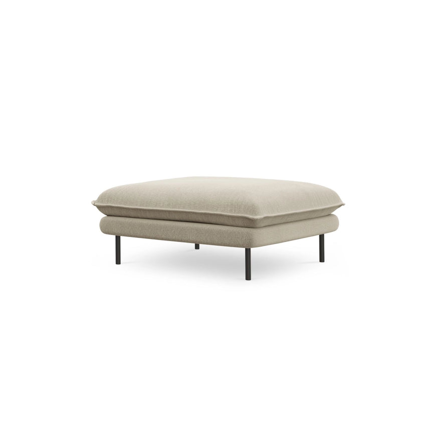 Vienna Pouf aus Strukturierter Stoff in Beige (Positano 8), 93x73x43 cm von Cosmopolitan Design – Bild 1