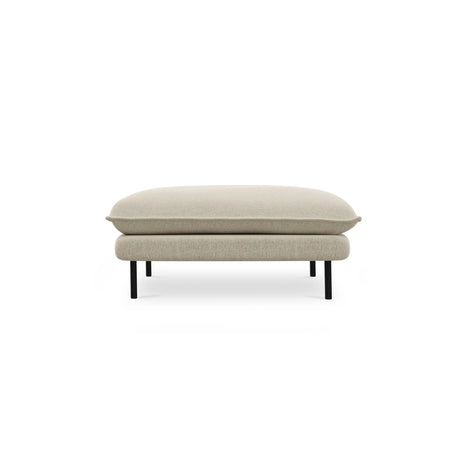Vienna Pouf aus Strukturierter Stoff in Beige (Positano 8), 93x73x43 cm von Cosmopolitan Design – Bild 4