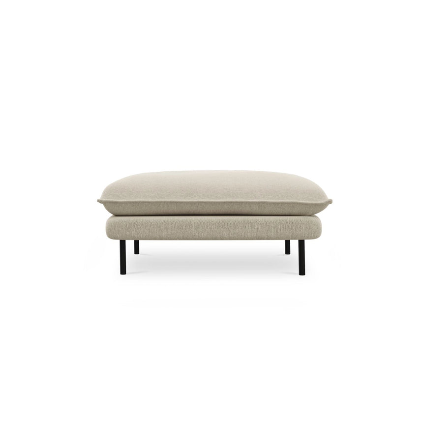 Vienna Pouf aus Strukturierter Stoff in Beige (Positano 8), 93x73x43 cm von Cosmopolitan Design – Bild 4