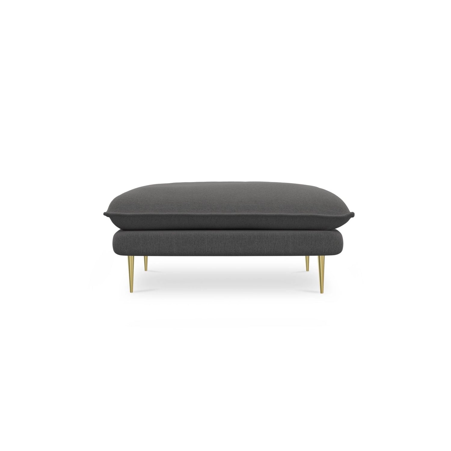 Vienna Pouf aus Strukturierter Stoff in Dunkelgrau (Positano 95), 93x73x43 cm von Cosmopolitan Design – Bild 4