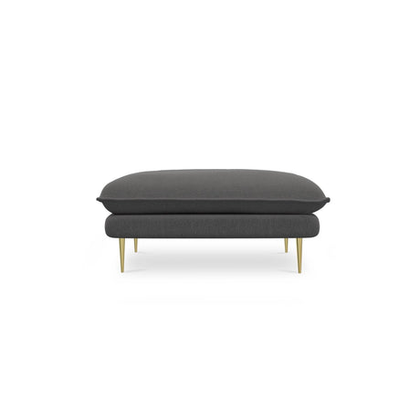 Vienna Pouf aus Strukturierter Stoff in Dunkelgrau (Positano 95), 93x73x43 cm von Cosmopolitan Design – Bild 4