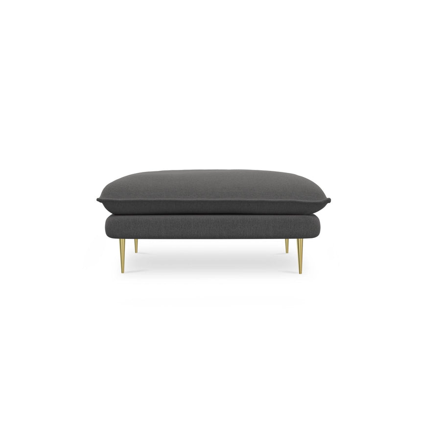 Vienna Pouf aus Strukturierter Stoff in Dunkelgrau (Positano 95), 93x73x43 cm von Cosmopolitan Design – Bild 4