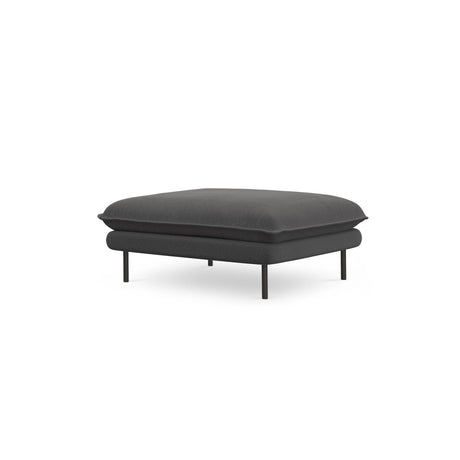 Vienna Pouf aus Strukturierter Stoff in Dunkelgrau (Positano 95), 93x73x43 cm von Cosmopolitan Design – Bild 1