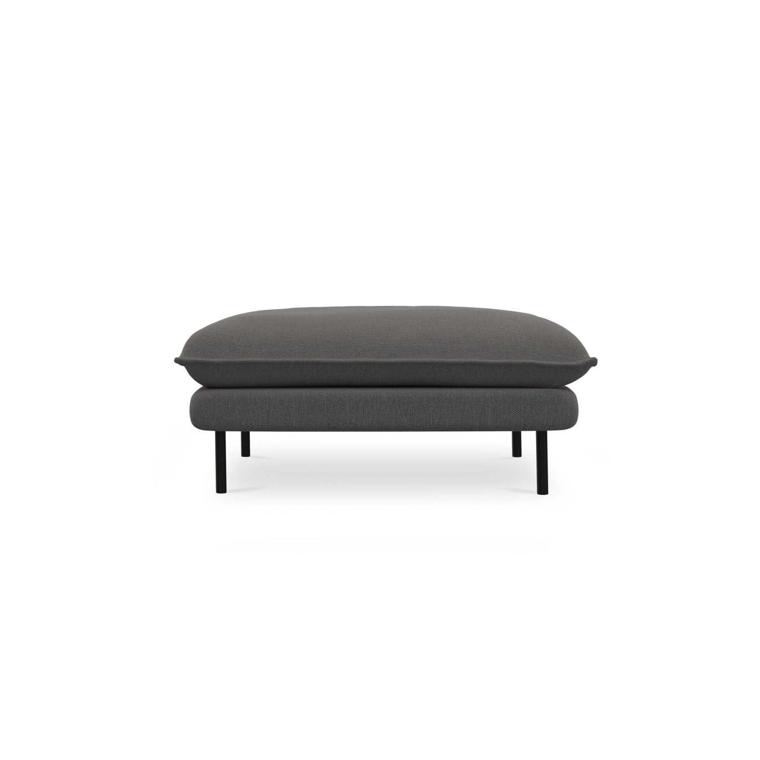 Vienna Pouf aus Strukturierter Stoff in Dunkelgrau (Positano 95), 93x73x43 cm von Cosmopolitan Design – Bild 4