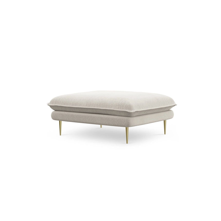 Vienna Pouf aus Strukturierter Stoff in Hellbeige (Positano 02), 93x73x43 cm von Cosmopolitan Design – Bild 1