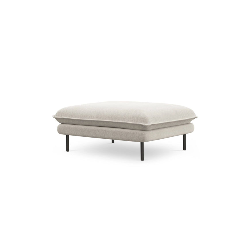 Vienna Pouf aus Strukturierter Stoff in Hellbeige (Positano 02), 93x73x43 cm von Cosmopolitan Design – Bild 1