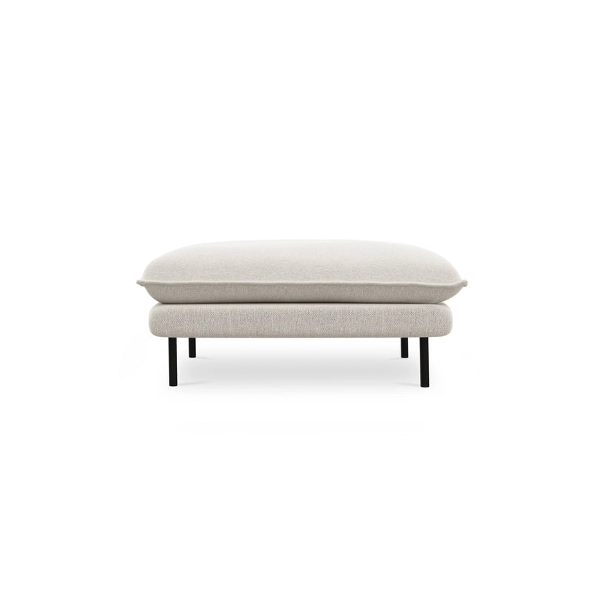 Vienna Pouf aus Strukturierter Stoff in Hellbeige (Positano 02), 93x73x43 cm von Cosmopolitan Design – Bild 4