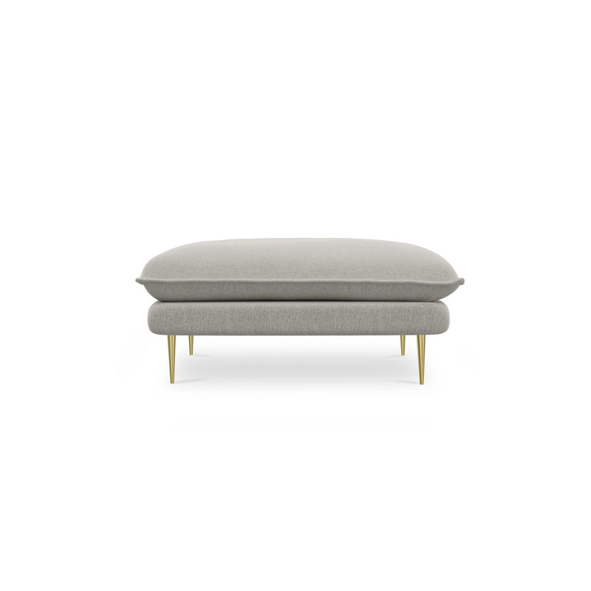 Vienna Pouf aus Strukturierter Stoff in Hellgrau (Asgard 27/ Positano 83), 93x73x43 cm von Cosmopolitan Design – Bild 4