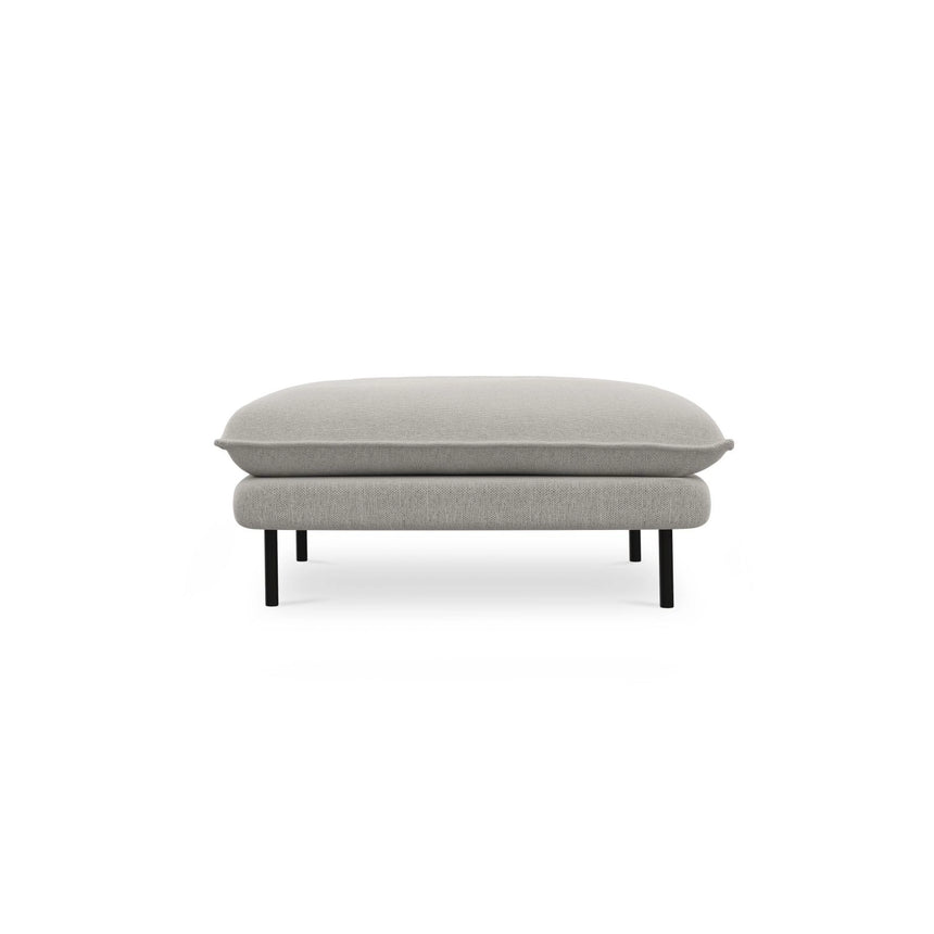 Vienna Pouf aus Strukturierter Stoff in Hellgrau (Asgard 27/ Positano 83), 93x73x43 cm von Cosmopolitan Design – Bild 4