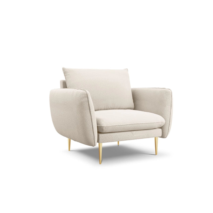 Vienna Sessel aus Boucle in Beige (Ascot NATA), 97x94x95 cm von Cosmopolitan Design – Bild 1