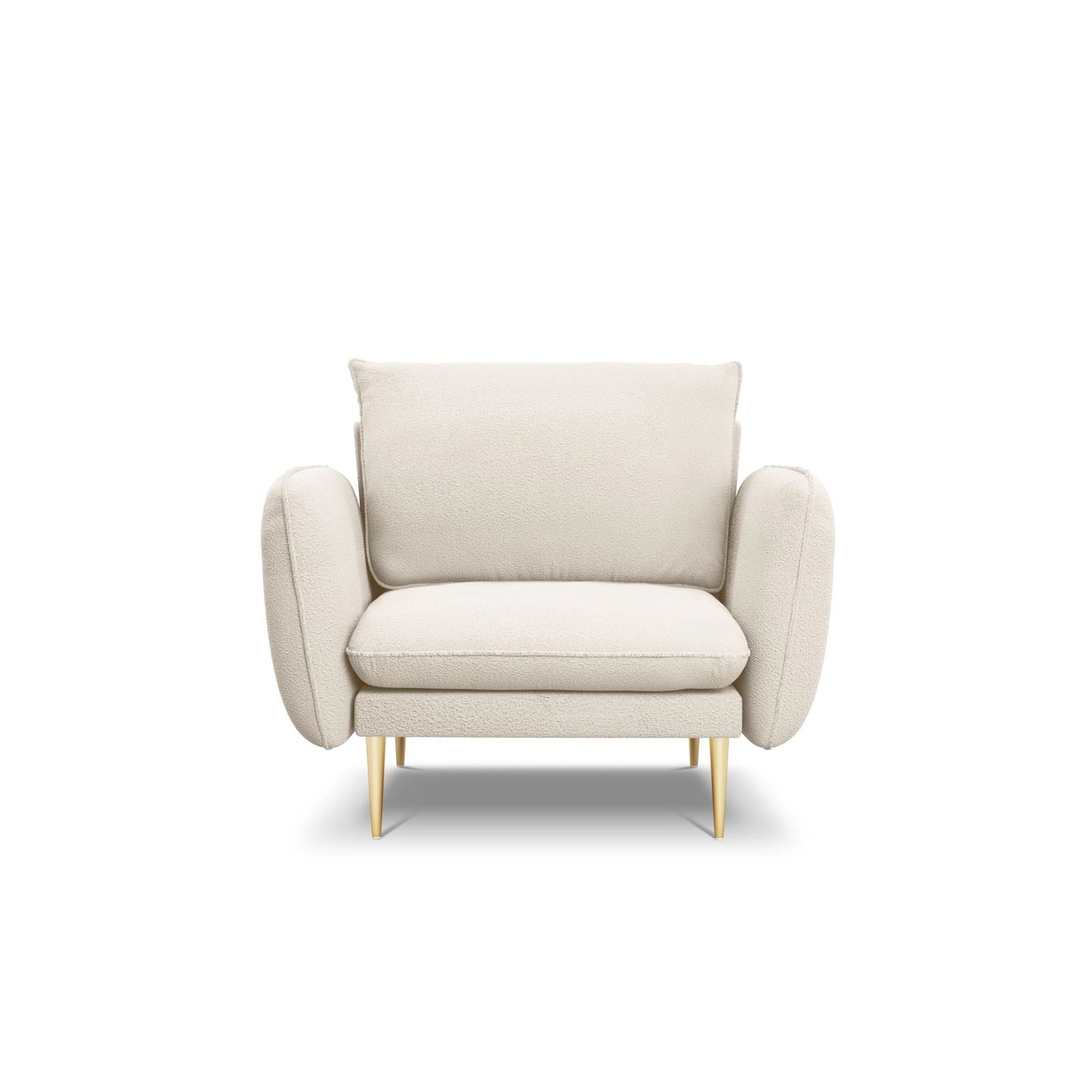 Vienna Sessel aus Boucle in Beige (Ascot NATA), 97x94x95 cm von Cosmopolitan Design – Bild 3
