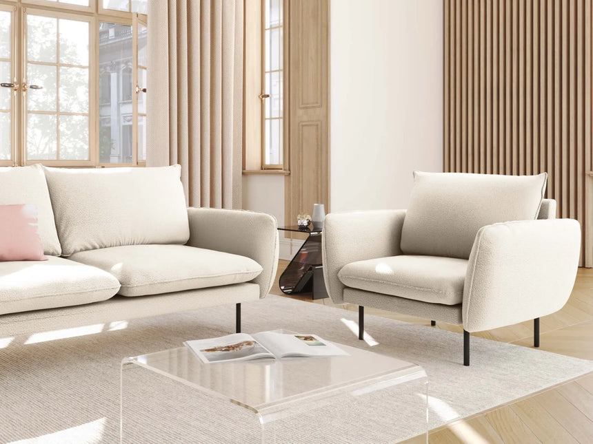 Vienna Sessel aus Boucle in Beige (Ascot NATA), 97x94x95 cm von Cosmopolitan Design – Bild 2