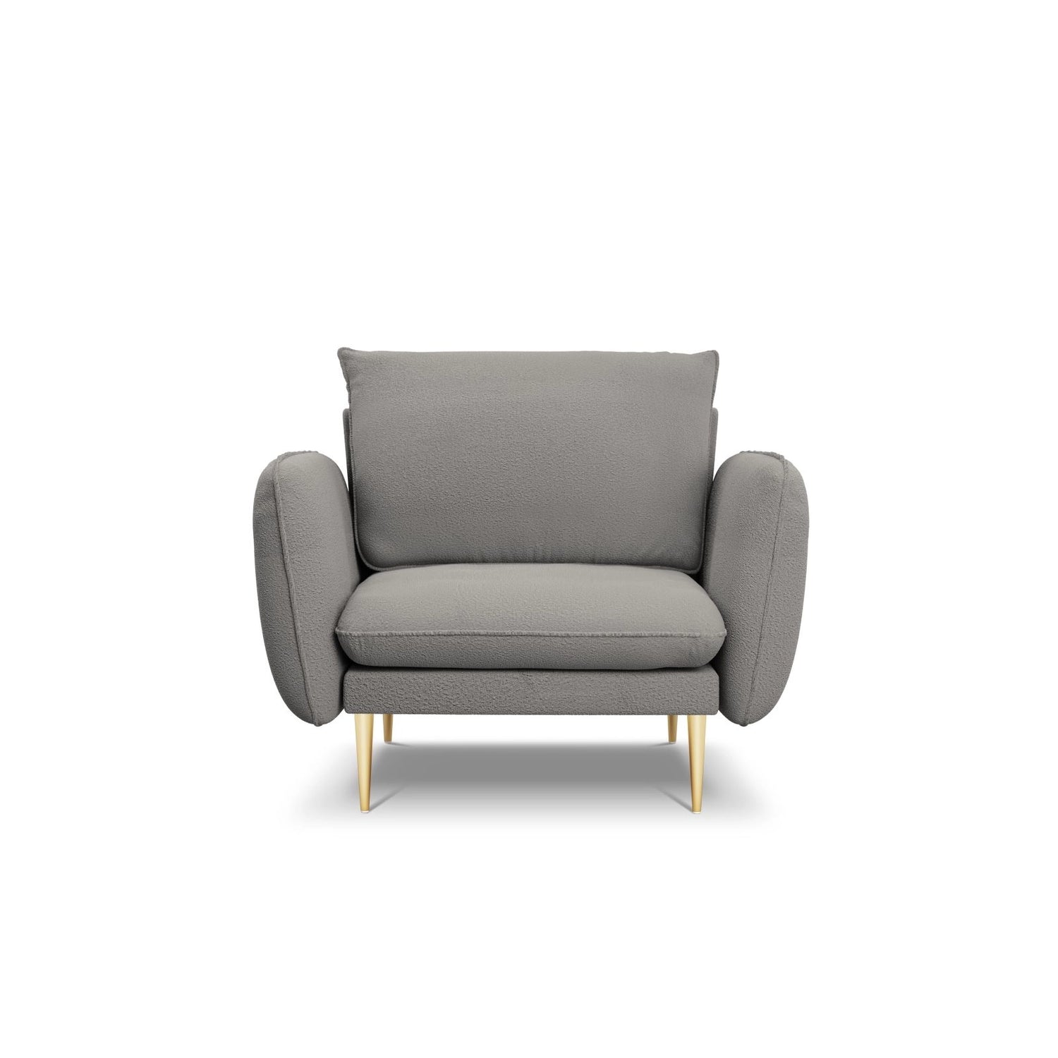 Vienna Sessel aus Boucle in Grau (Ascot Taupe), 97x94x95 cm von Cosmopolitan Design – Bild 3