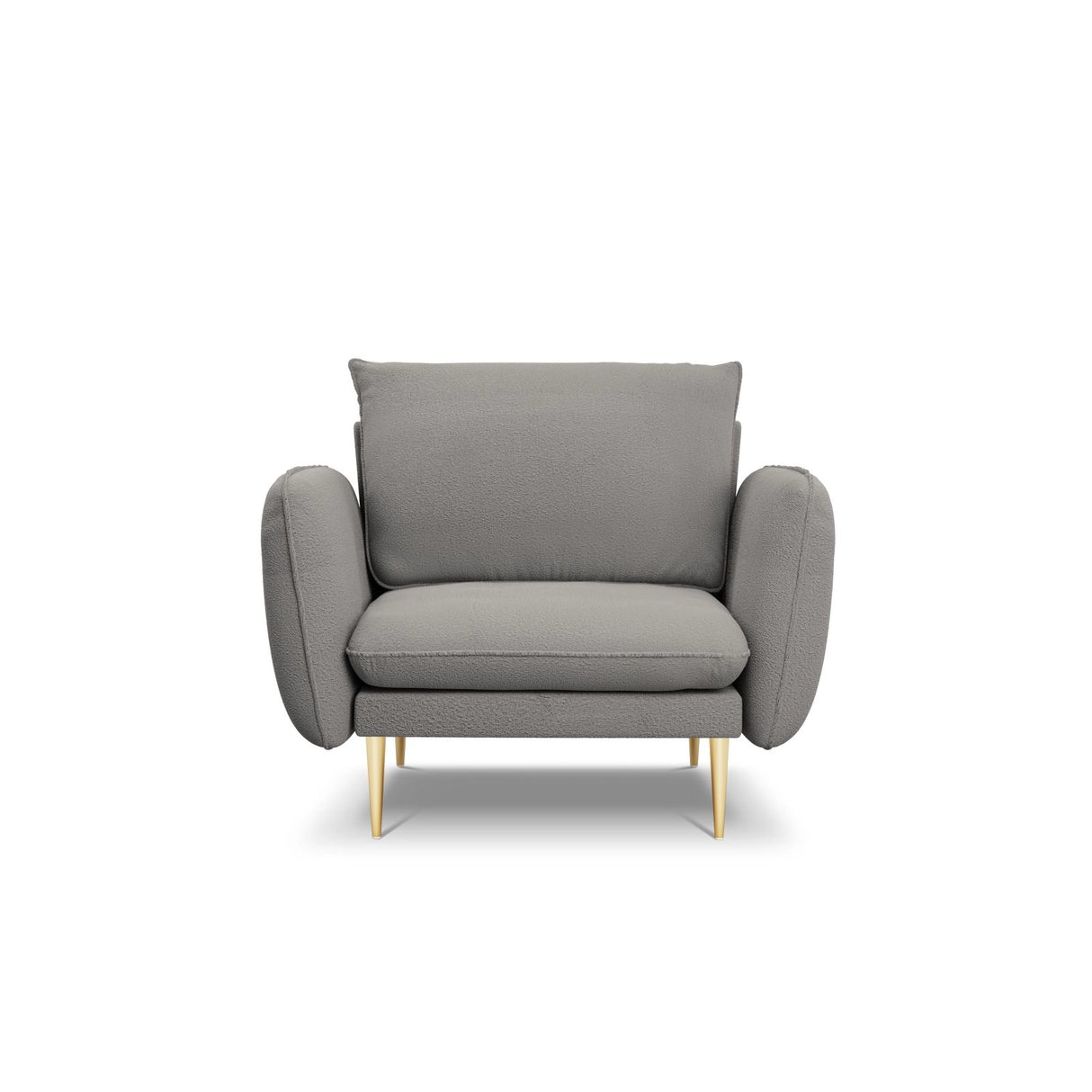 Vienna Sessel aus Boucle in Grau (Ascot Taupe), 97x94x95 cm von Cosmopolitan Design – Bild 3