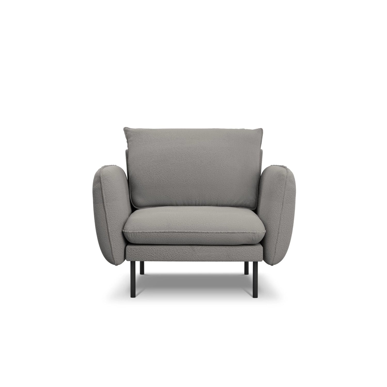 Vienna Sessel aus Boucle in Grau (Ascot Taupe), 97x94x95 cm von Cosmopolitan Design – Bild 4