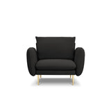 Vienna Sessel aus Boucle in Schwarz (Ascot Black), 97x94x95 cm von Cosmopolitan Design – Bild 3