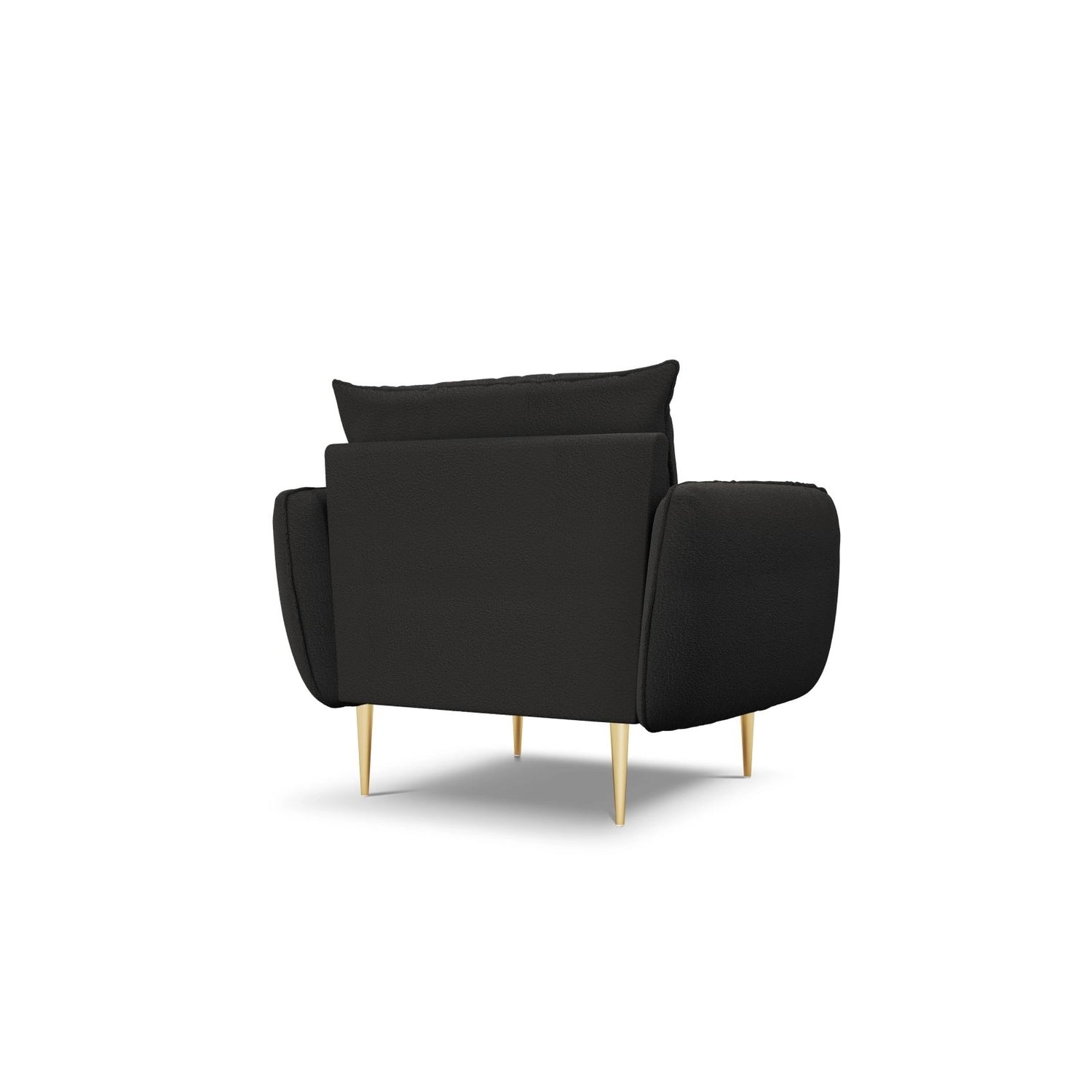 Vienna Sessel aus Boucle in Schwarz (Ascot Black), 97x94x95 cm von Cosmopolitan Design – Bild 4