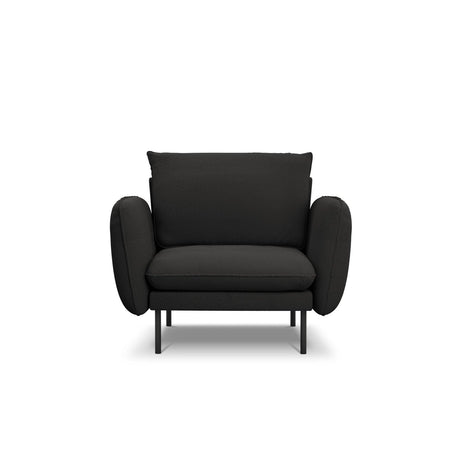 Vienna Sessel aus Boucle in Schwarz (Ascot Black), 97x94x95 cm von Cosmopolitan Design – Bild 4