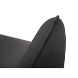 Vienna Sessel aus Samt in Dunkelgrau (Bluvel 18), 97x94x95 cm von Cosmopolitan Design – Bild 4