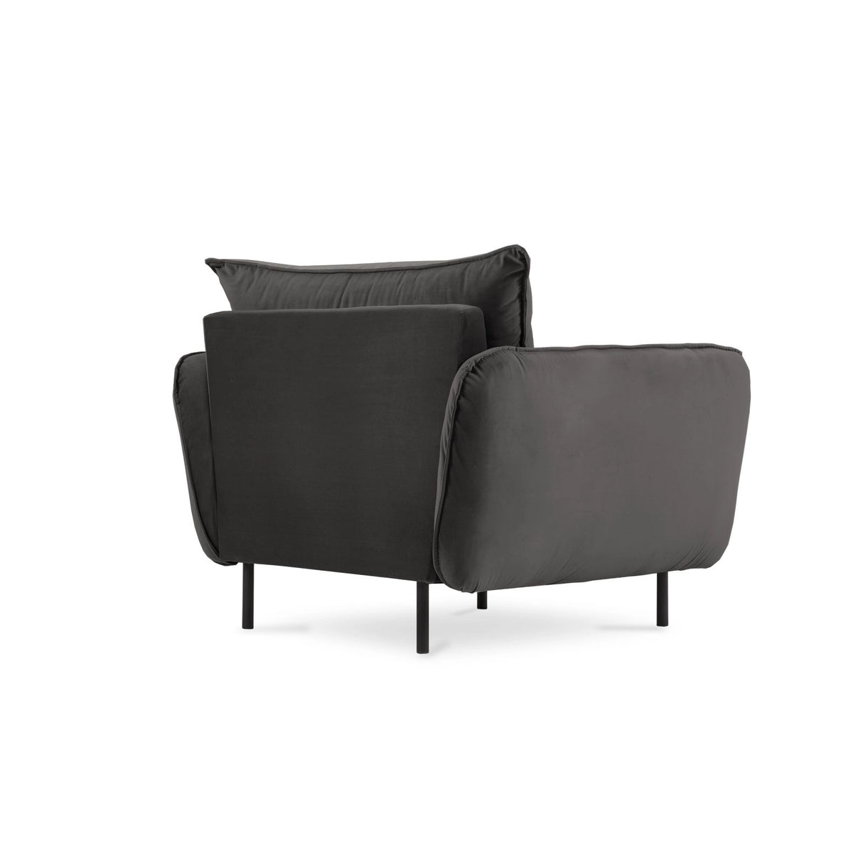 Vienna Sessel aus Samt in Dunkelgrau (Bluvel 18), 97x94x95 cm von Cosmopolitan Design – Bild 7