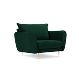 Vienna Sessel aus Samt in Flaschengrün (Bluvel 78), 97x94x95 cm von Cosmopolitan Design – Bild 1