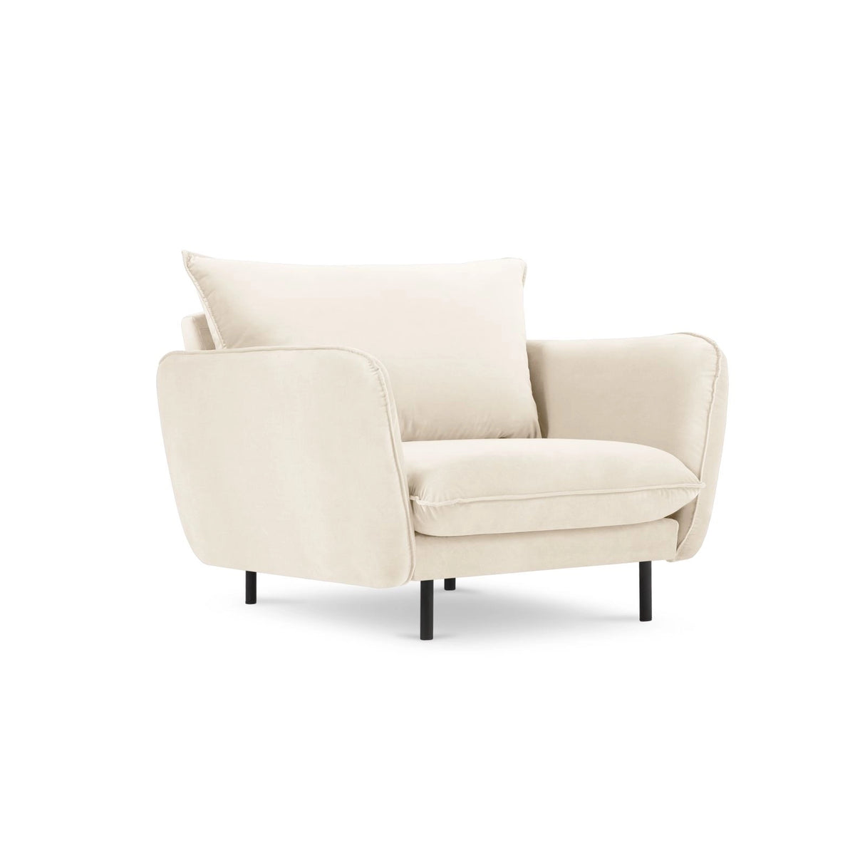 Vienna Sessel aus Samt in Hellbeige (Bluvel 22), 97x94x95 cm von Cosmopolitan Design – Bild 1