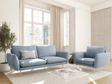 Vienna Sessel aus Samt in Hellblau (Bluvel 06), 97x94x95 cm von Cosmopolitan Design – Bild 2