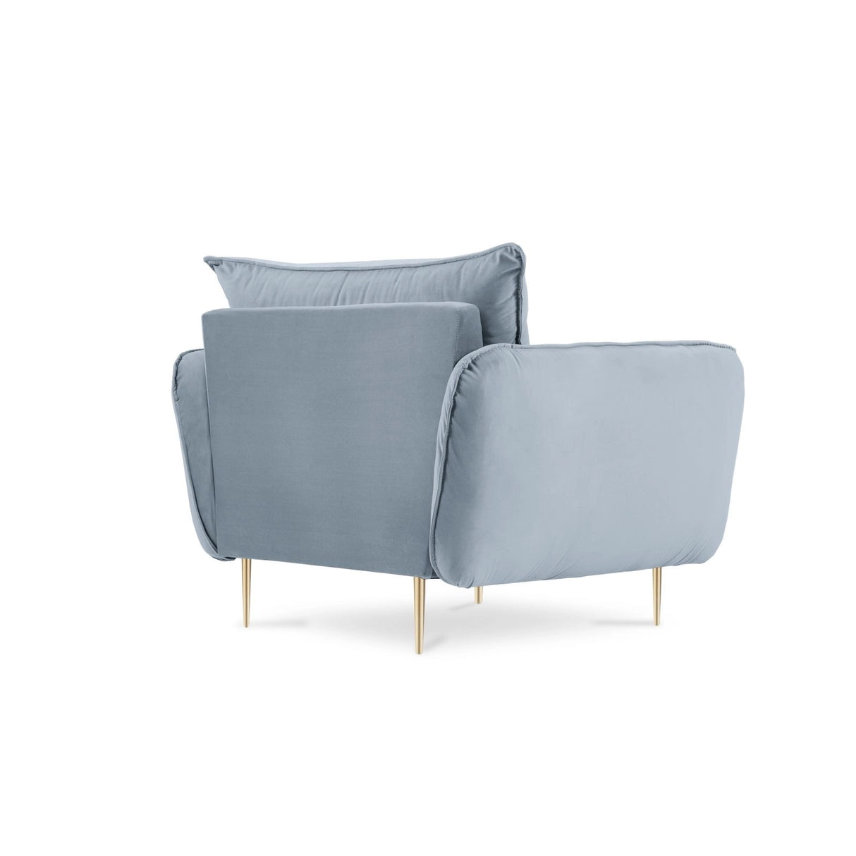 Vienna Sessel aus Samt in Hellblau (Bluvel 06), 97x94x95 cm von Cosmopolitan Design – Bild 7