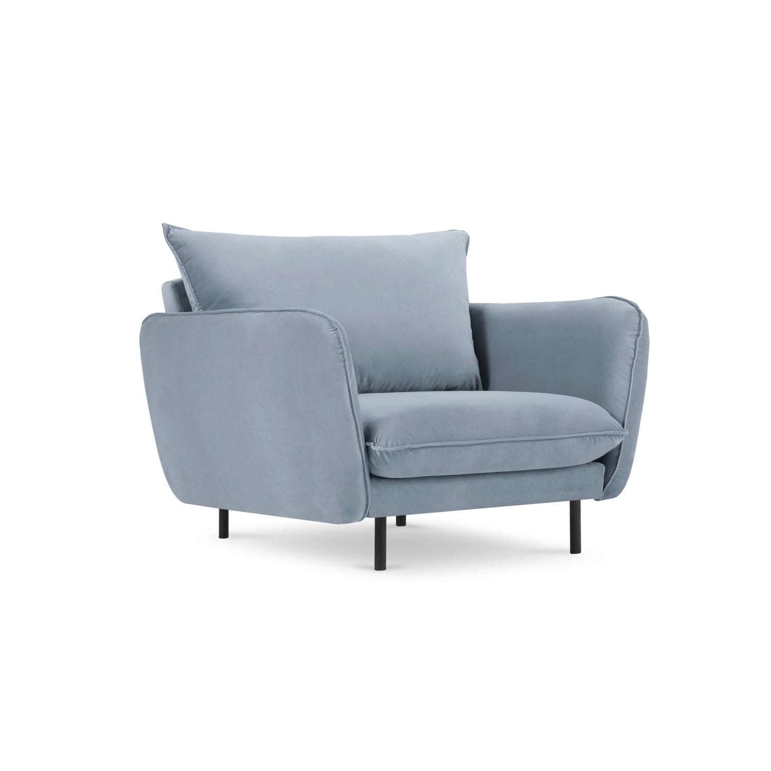 Vienna Sessel aus Samt in Hellblau (Bluvel 06), 97x94x95 cm von Cosmopolitan Design – Bild 1