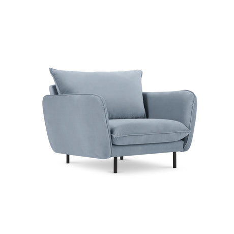 Vienna Sessel aus Samt in Hellblau (Bluvel 06), 97x94x95 cm von Cosmopolitan Design – Bild 1