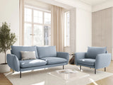 Vienna Sessel aus Samt in Hellblau (Bluvel 06), 97x94x95 cm von Cosmopolitan Design – Bild 2