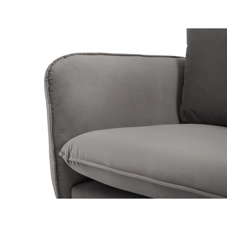 Vienna Sessel aus Samt in Hellgrau (Bluvel 13), 97x94x95 cm von Cosmopolitan Design – Bild 6