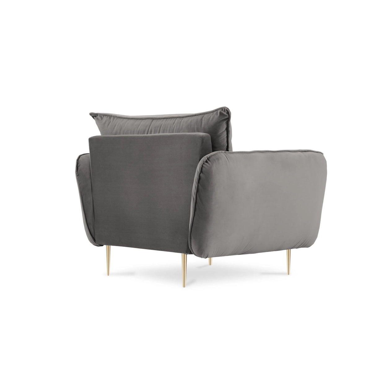 Vienna Sessel aus Samt in Hellgrau (Bluvel 13), 97x94x95 cm von Cosmopolitan Design – Bild 7