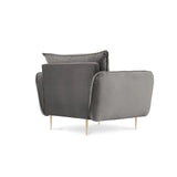 Vienna Sessel aus Samt in Hellgrau (Bluvel 13), 97x94x95 cm von Cosmopolitan Design – Bild 7