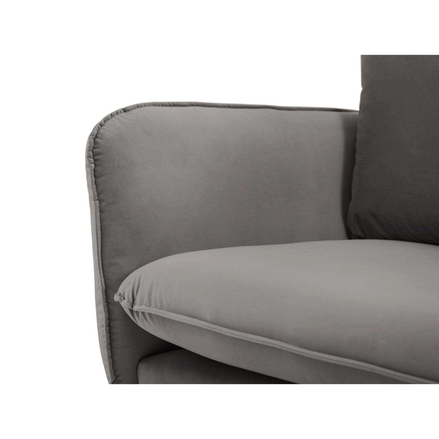 Vienna Sessel aus Samt in Hellgrau (Bluvel 13), 97x94x95 cm von Cosmopolitan Design – Bild 6