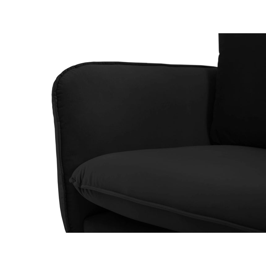 Vienna Sessel aus Samt in Schwarz (Bluvel 19), 97x94x95 cm von Cosmopolitan Design – Bild 6