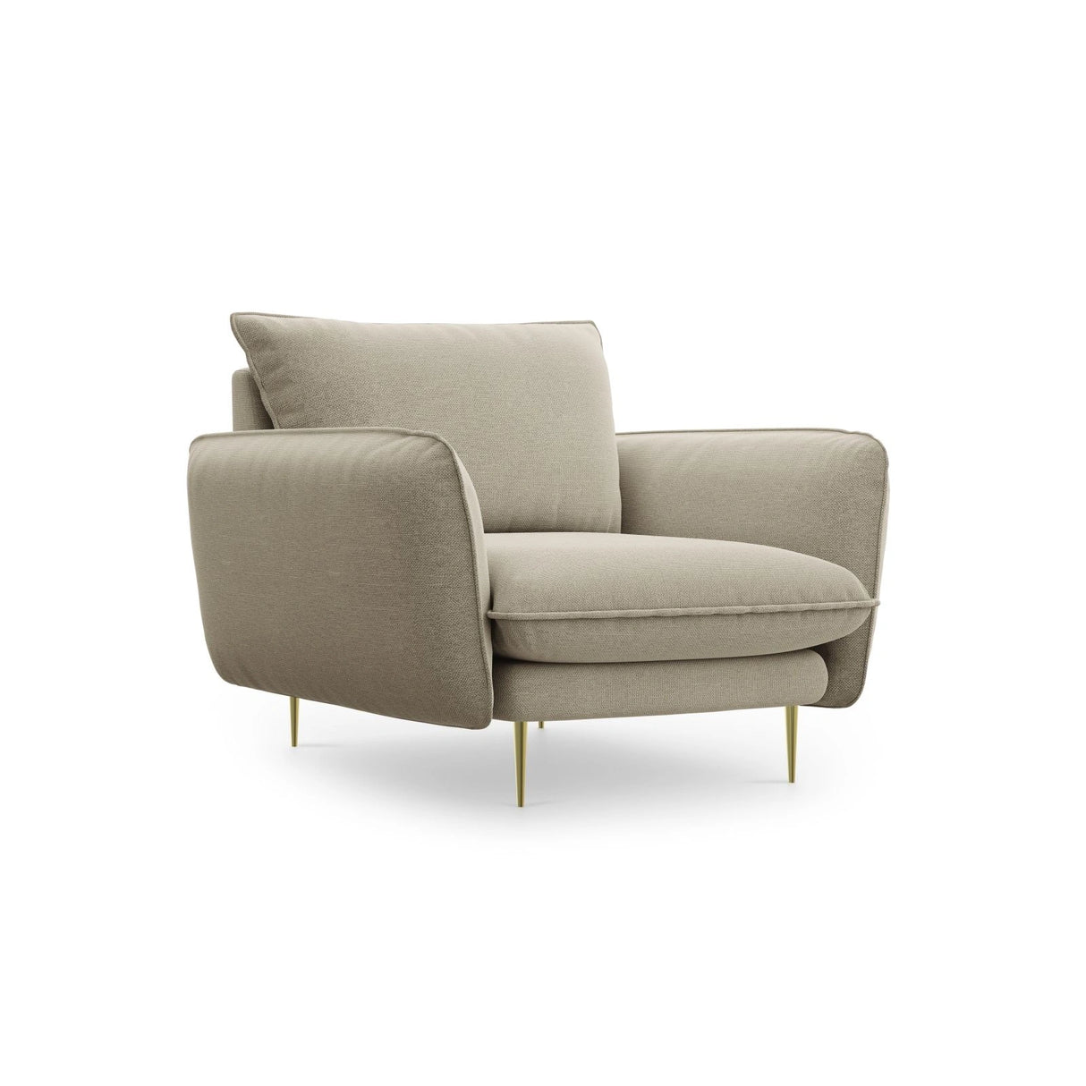 Vienna Sessel aus Strukturierter Stoff in Beige (Positano 8), 97x94x95 cm von Cosmopolitan Design – Bild 1