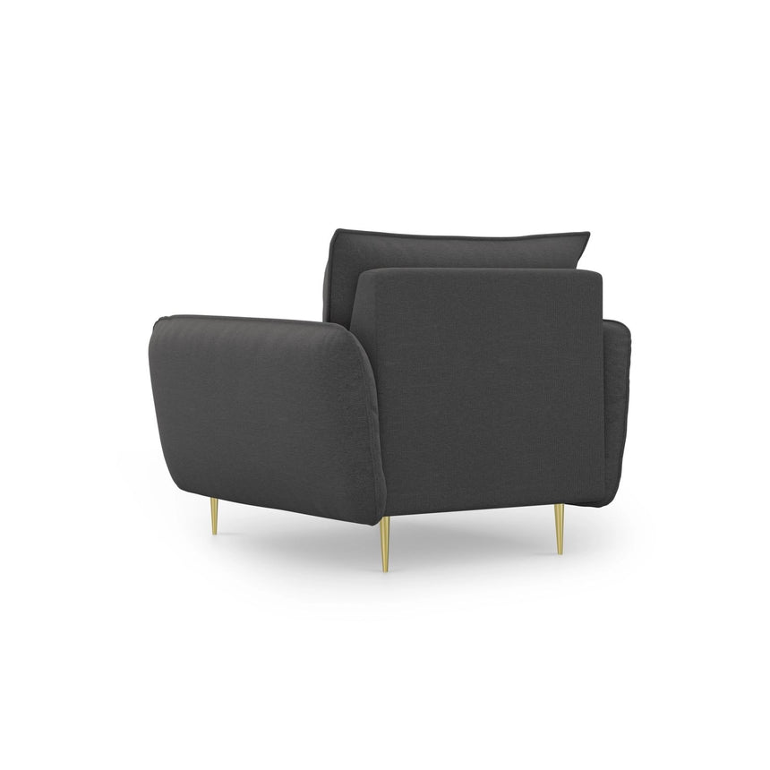 Vienna Sessel aus Strukturierter Stoff in Dunkelgrau (Positano 95), 97x94x95 cm von Cosmopolitan Design – Bild 4